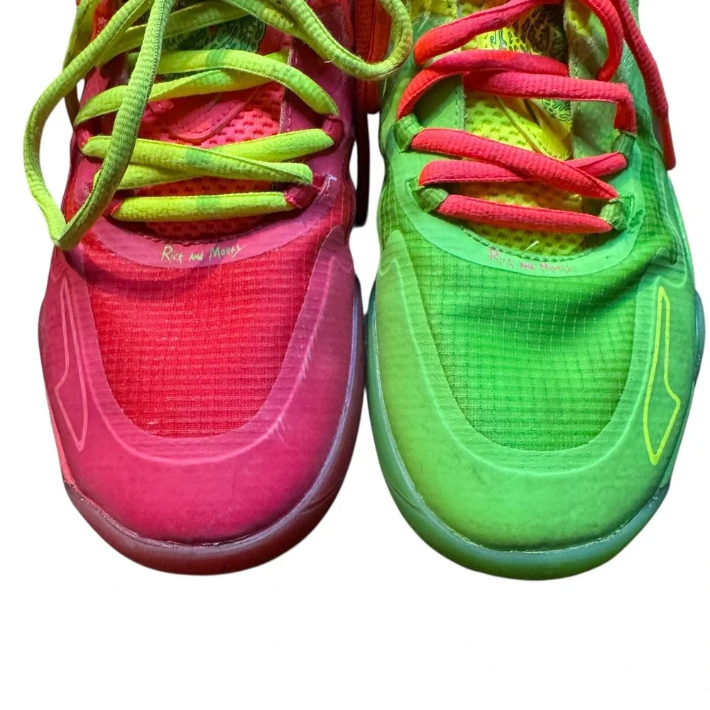 PUMA MB.01‎ Rick and Morty Shoes Mens Size 9 LaMelo Basketball Neon 376682-01